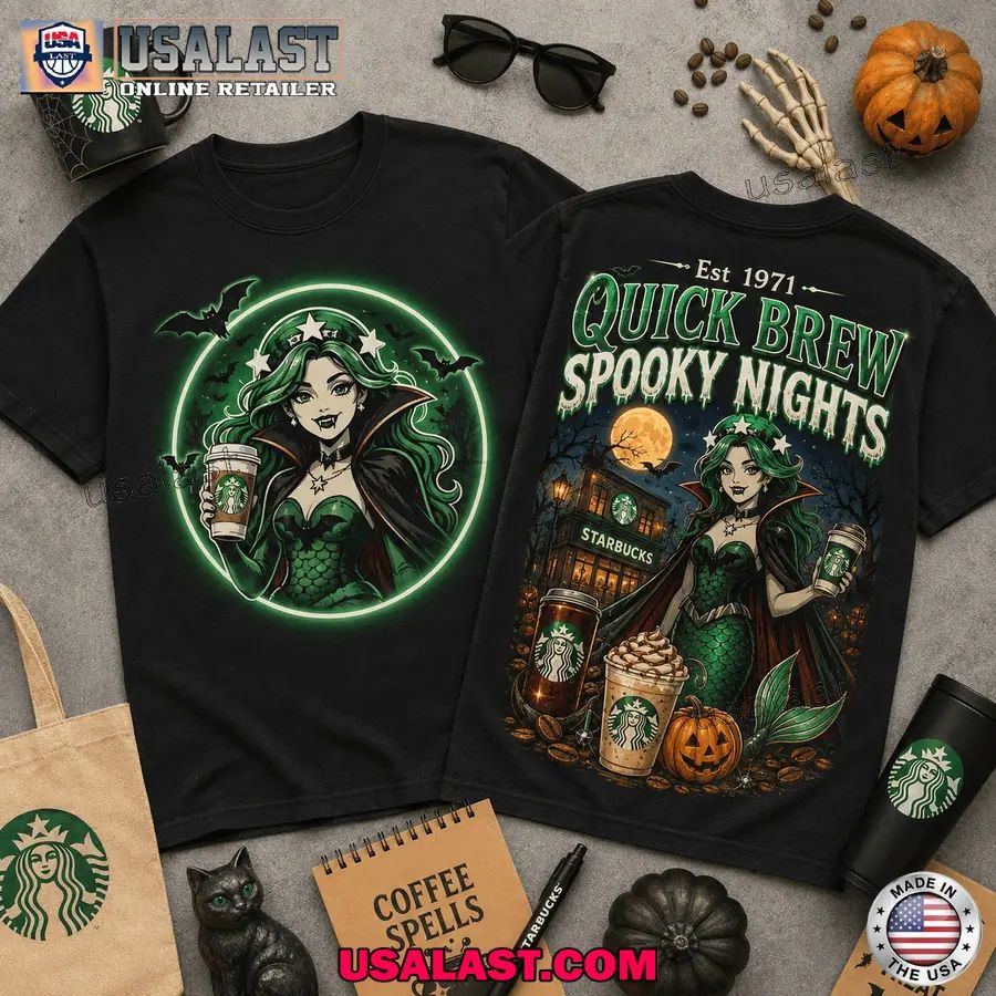Starbucks Quick Brew Spooky Night Halloween 2026 T-Shirt