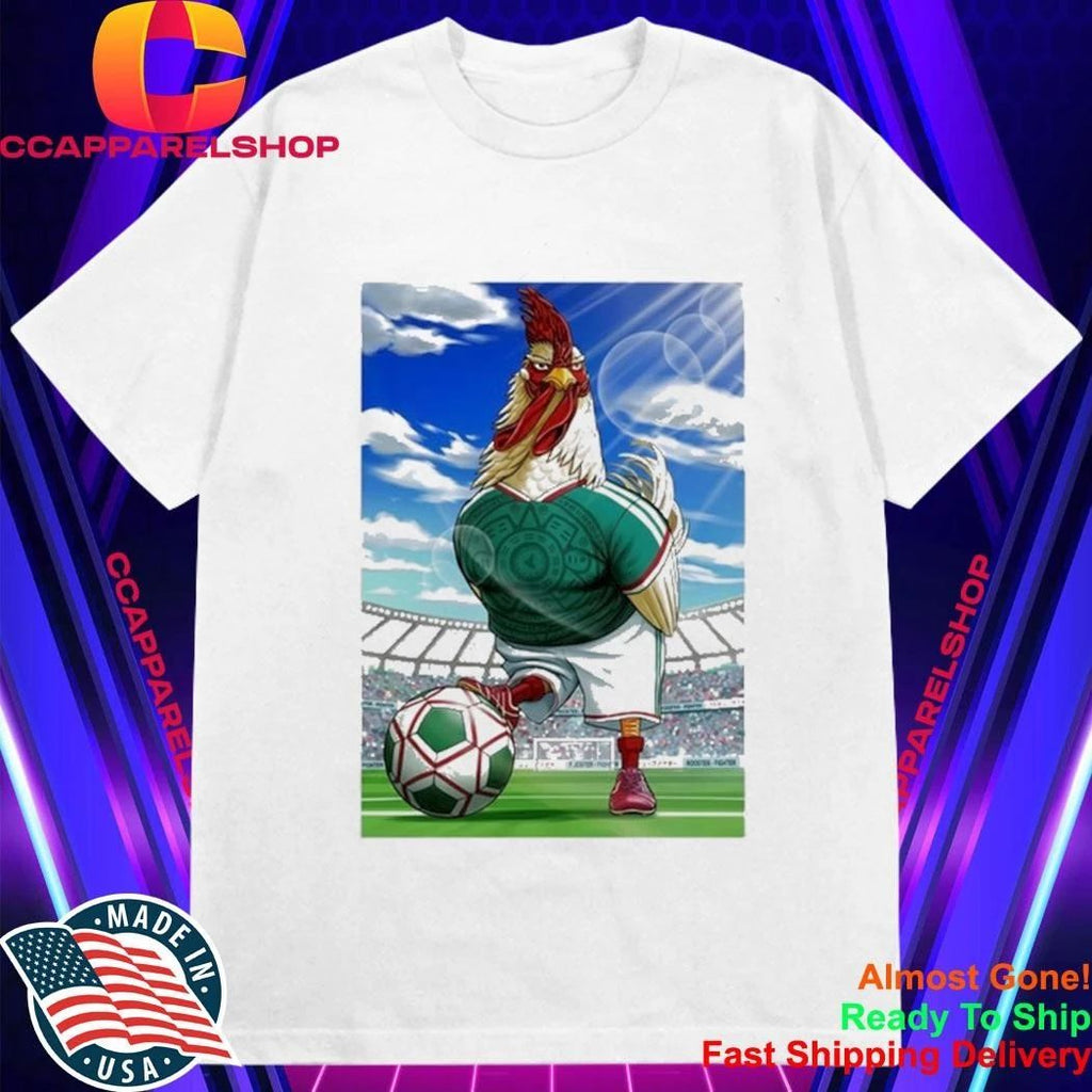 Rooster Fighter Mexican Soccer Fan Athlete Mayan Calendar Shirt