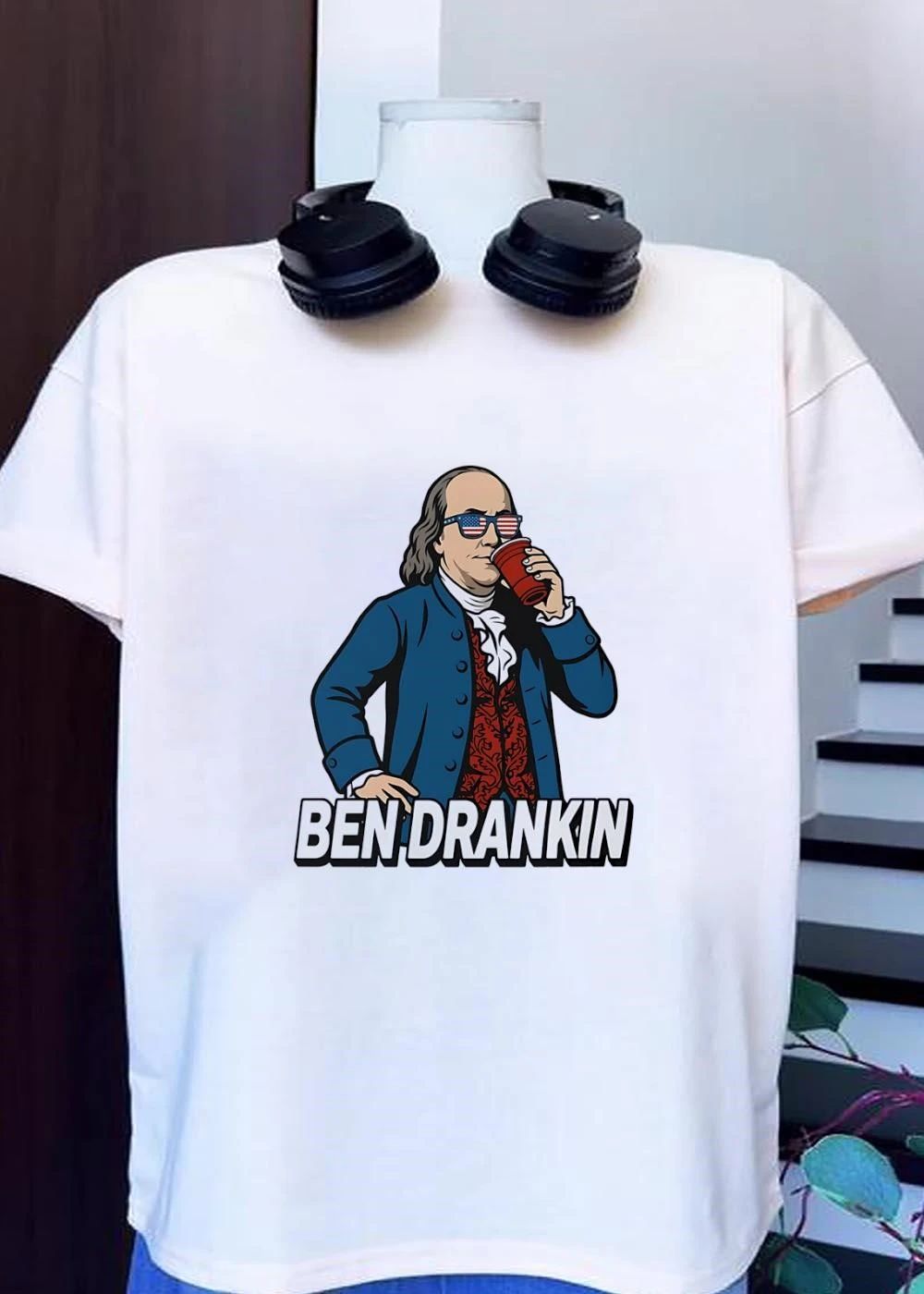 Party Hard Benjamin Franklin Ben Drankin T-Shirt