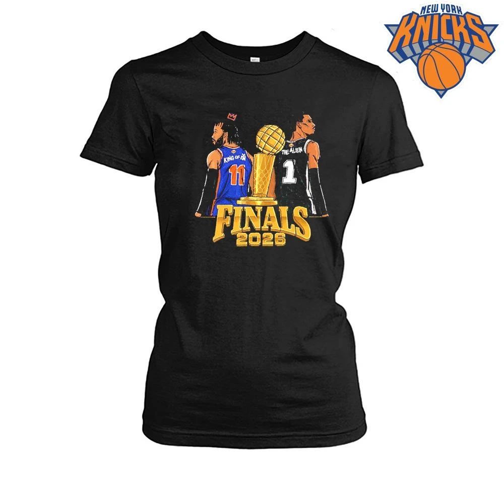 Jalen Brunson King of NY vs Victor Wembanyama The Alien Larry O’Brien Trophy NBA Finals 2026 Shirt