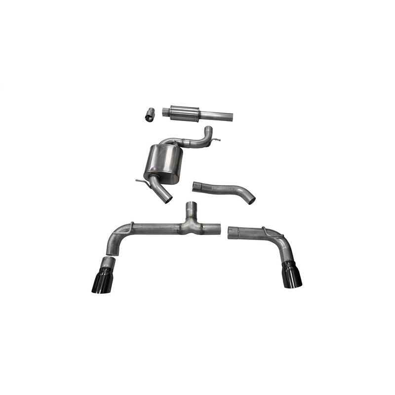 3in Cat-Back Dual Rear Exit w/ 4in Tips 2014-2018 Volkswagen GTI