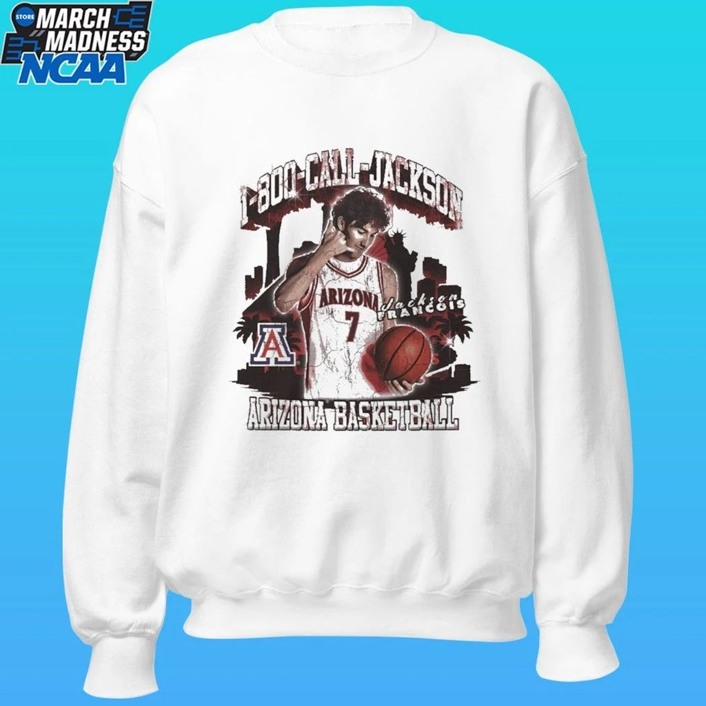 Arizona Wildcats Men’s Basketball Jackson Francois 1 800 Call Jackson Shirt