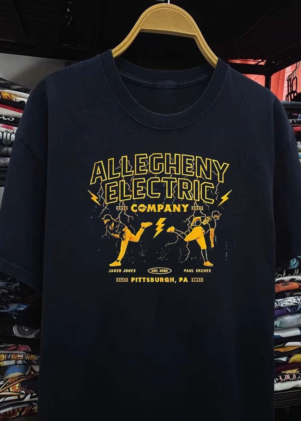 Pittsburgh Pirates Jared Jones and Paul Skenes allegheny electric company shirt