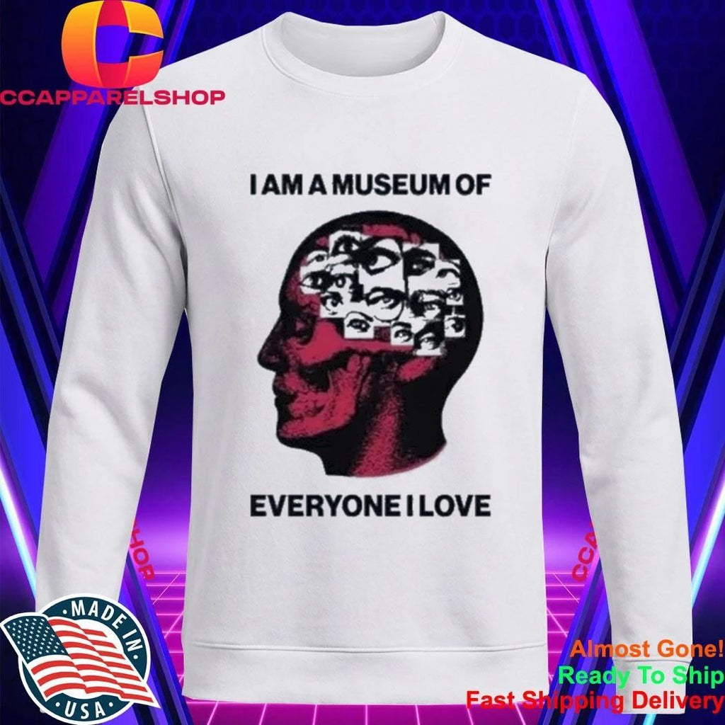 I Am A Museum Of Everyone I Love Red Skull Human Anatomy Optical Eyes Graphic Shirt
