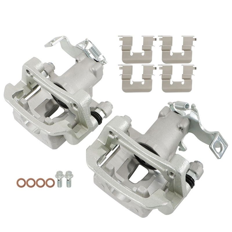 Labwork Rear LH & RH Brake Calipers w/ Bracket For 2014-2018 Kia Soul L4 1.6L