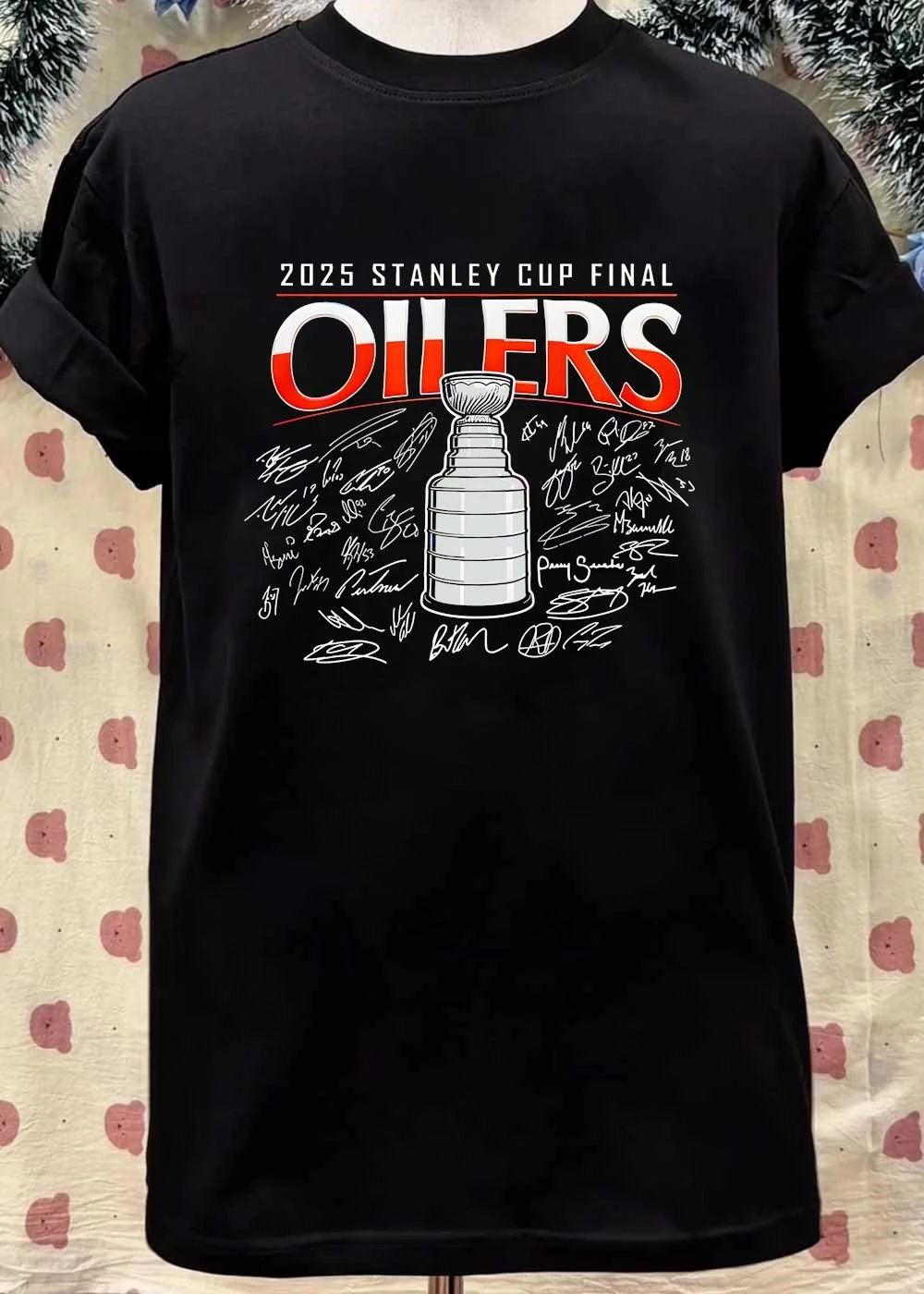 Edmonton Oilers Signatures Stanley Cup Final 2026 Champions shirt