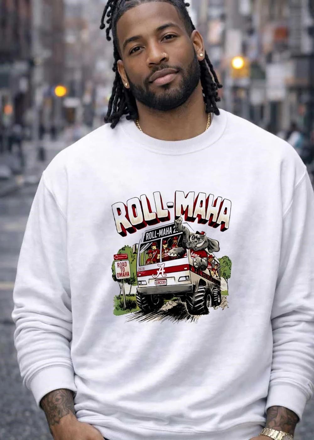 Roll-Maha 2026 Road to Omaha Alabama Baseball T-Shirt
