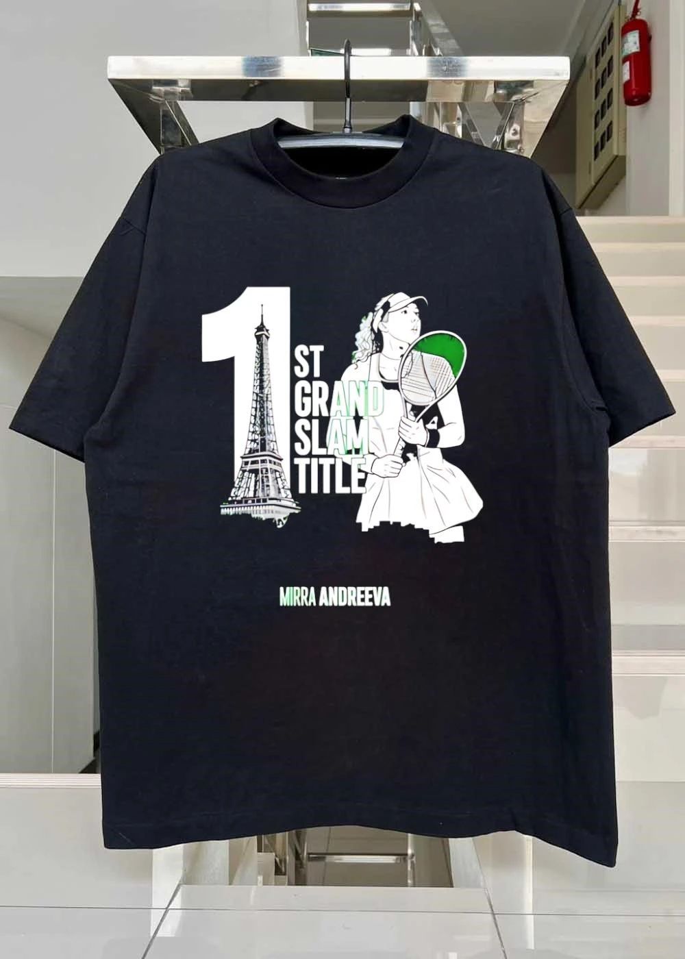 Mirra Andreeva 1st Grand Slam Title Paris Tennis T-Shirt