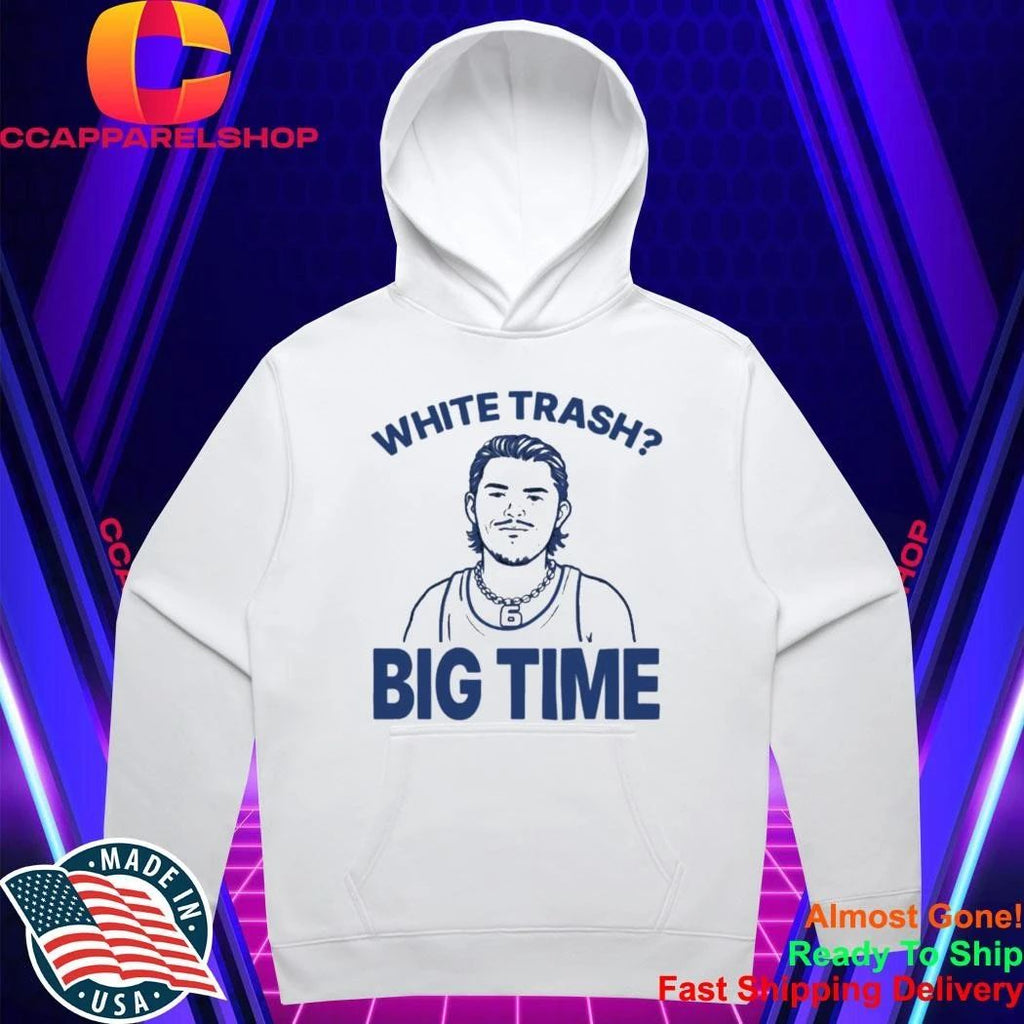 Bo Byram Wear White Trash Big Time With Bensons Face Shirt