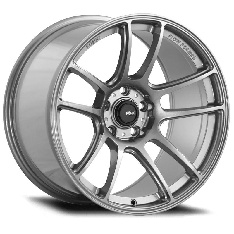 Konig Heliogram 18X8.5 5X114.3 ET42 Titanium Metallic Knurled Bead Flow Formed