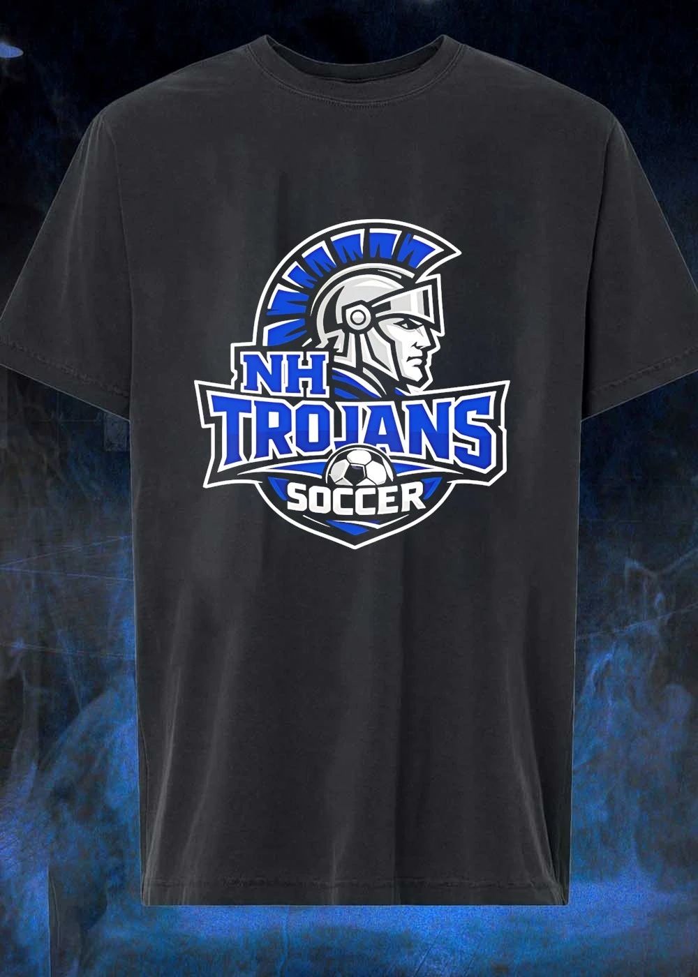 NH Trojans Soccer Logo Spirit Apparel Shirt