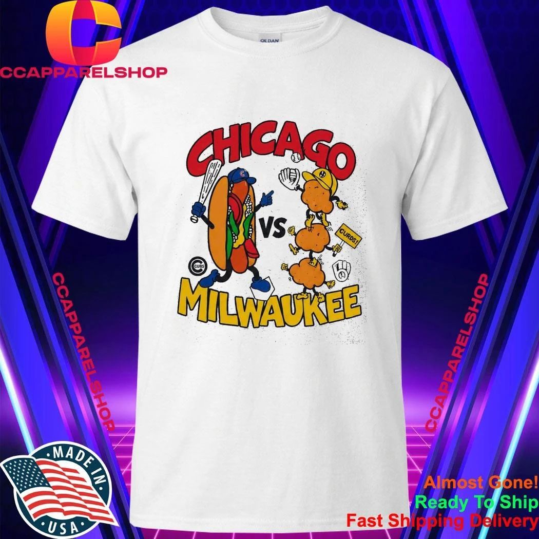 Chicago Milwaukee Rivalry Carton Hot Dog Shirt