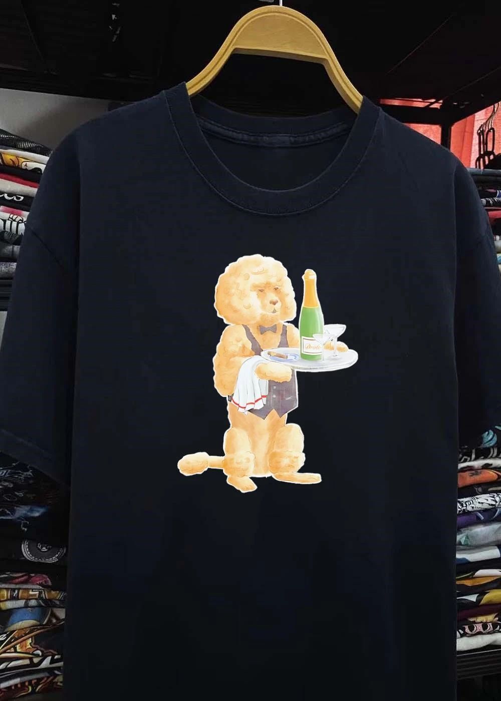 Poodle Serving Champagne and Cigars T-Shirt