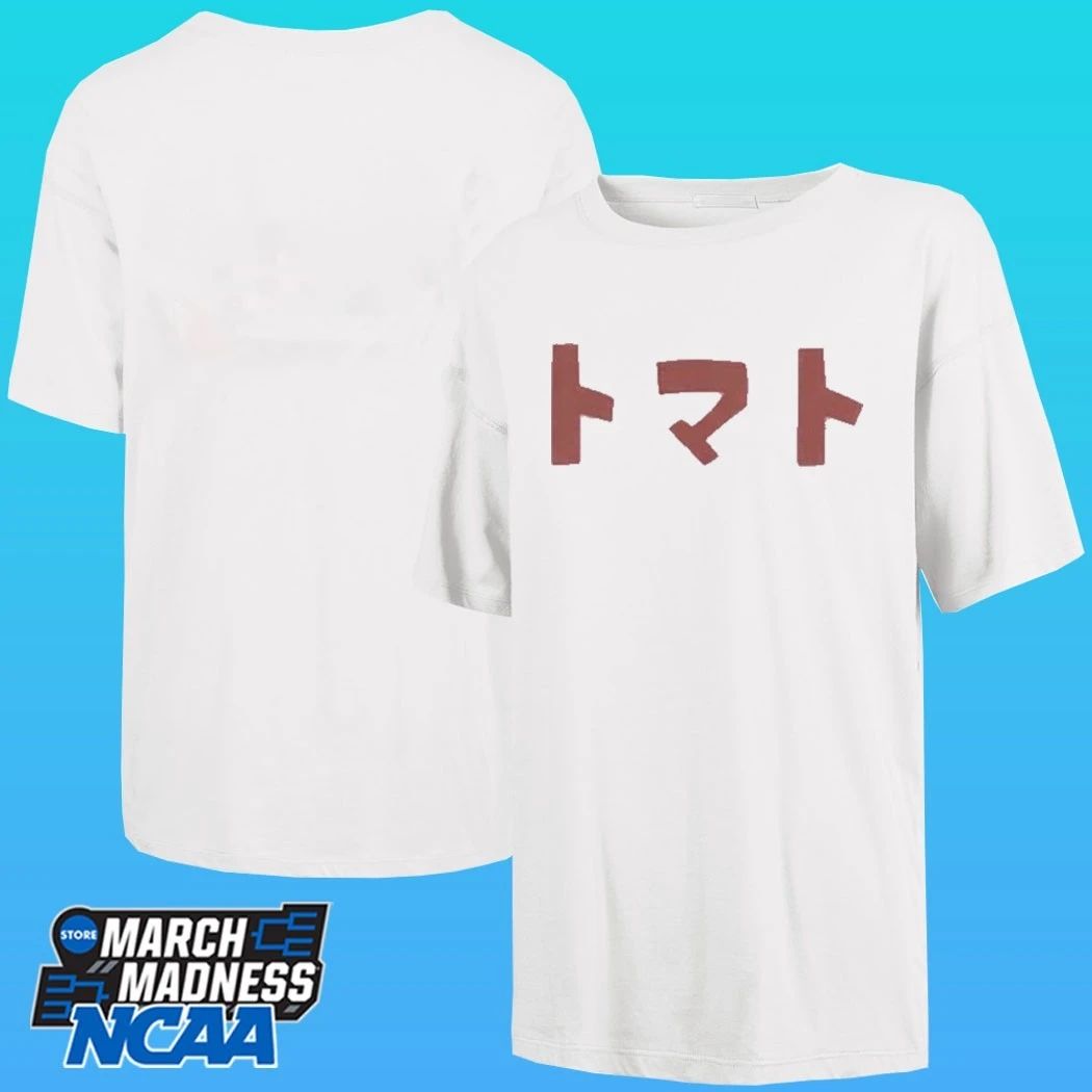 Hana Haruyama Tomato Japanese Text Pink Shirt