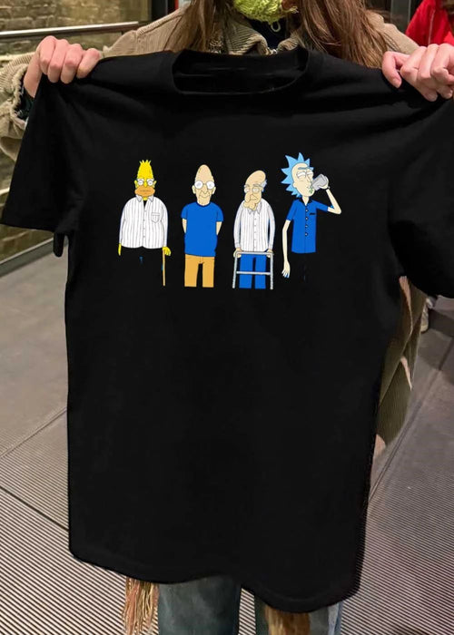 Aging Homer Simpson Fry Peter Griffin Rick Sanchez Shirt