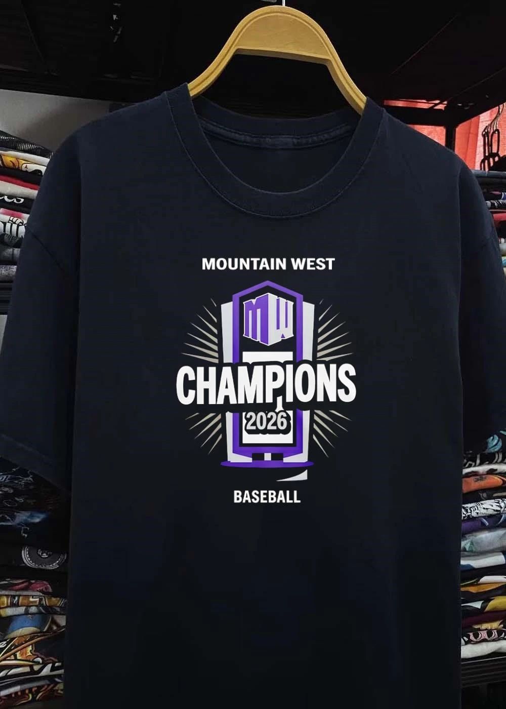 Mountain West Champions 2026 Baseball MW Logo Fan Shirt