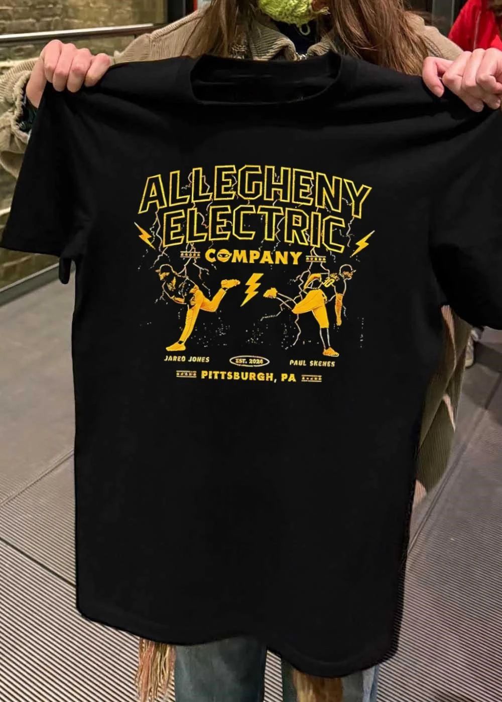 Pittsburgh Pirates Jared Jones and Paul Skenes allegheny electric company shirt