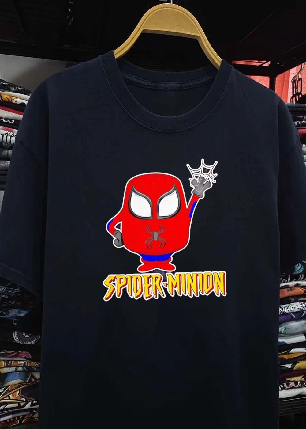 Spider Minion Cute Superhero Mashup Cartoon shirt