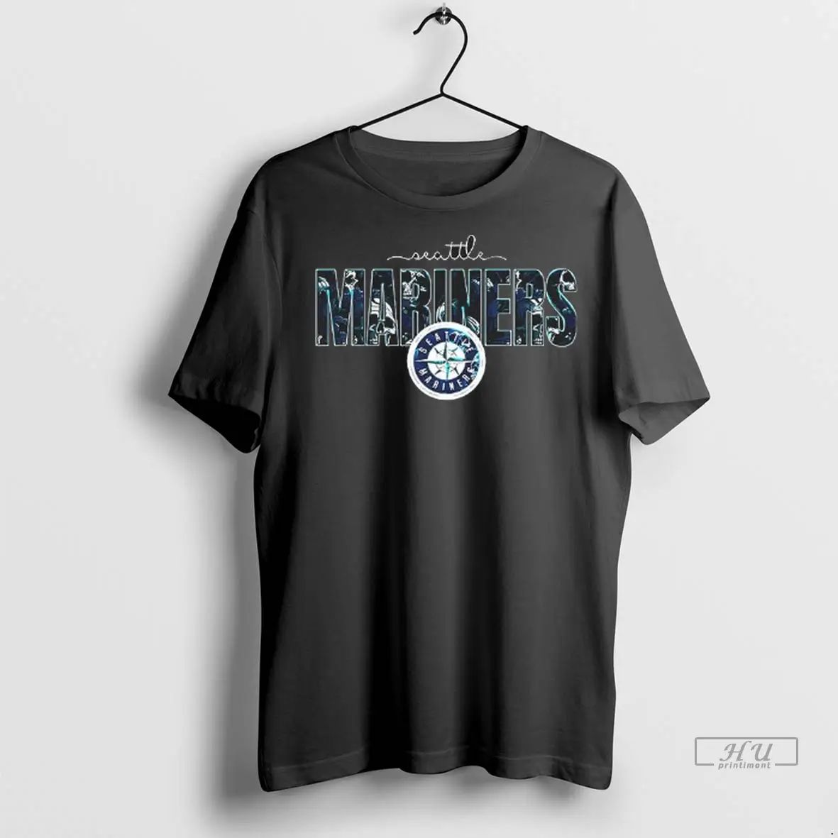 Officials Seattle Mariners Skulls Floral Graphic Baseball T Shirts