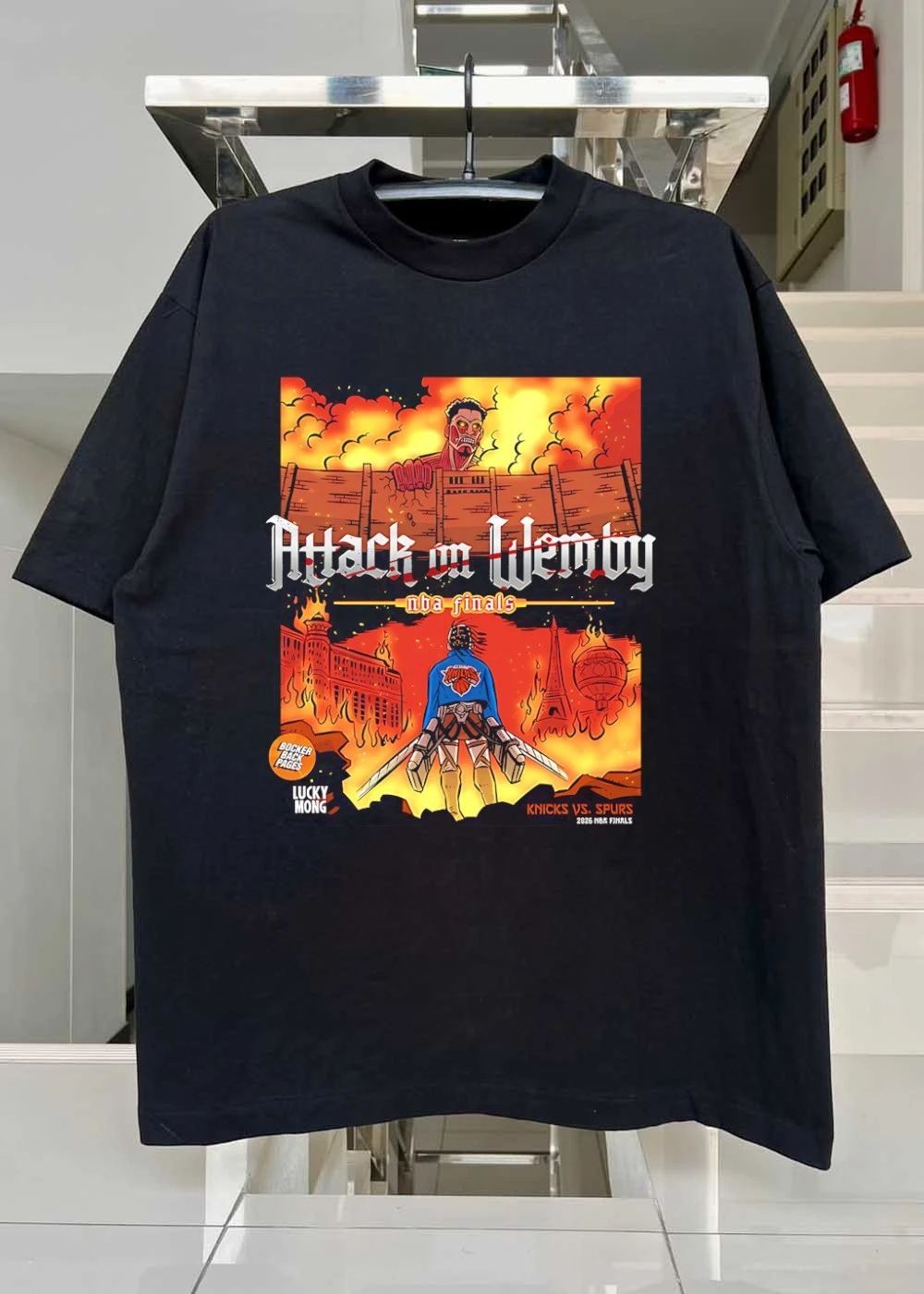 Knicks vs Spurs Attack on Wemby NBA Finals Shirt