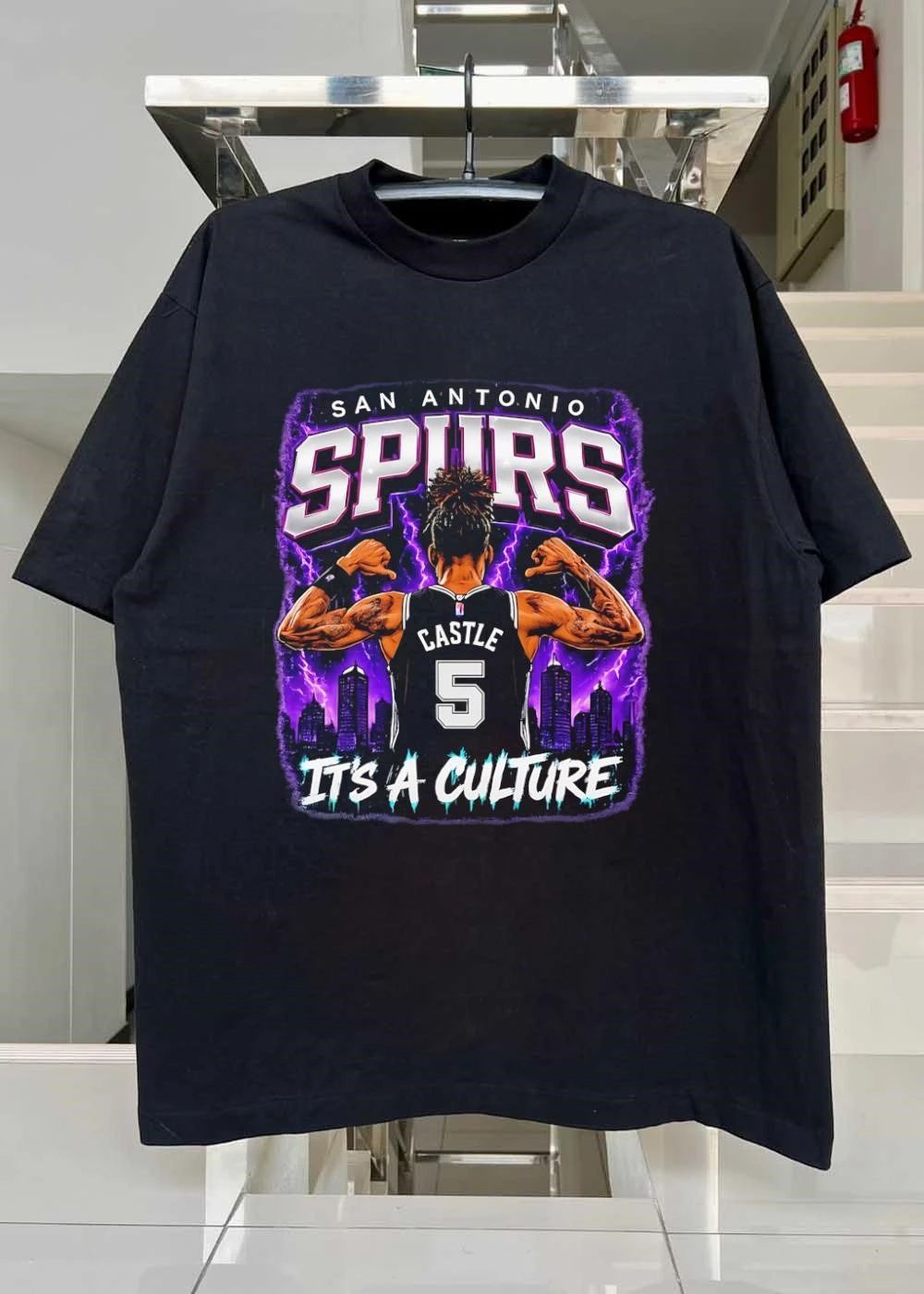 Stephon Castle Back Pose San Antonio Spurs T-Shirt Its a Culture