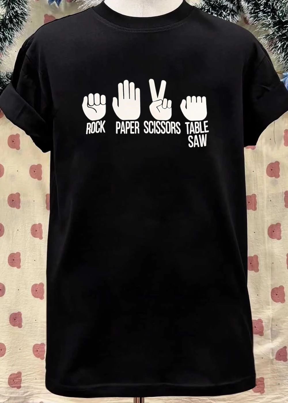 Rock paper scissors table saw shirt