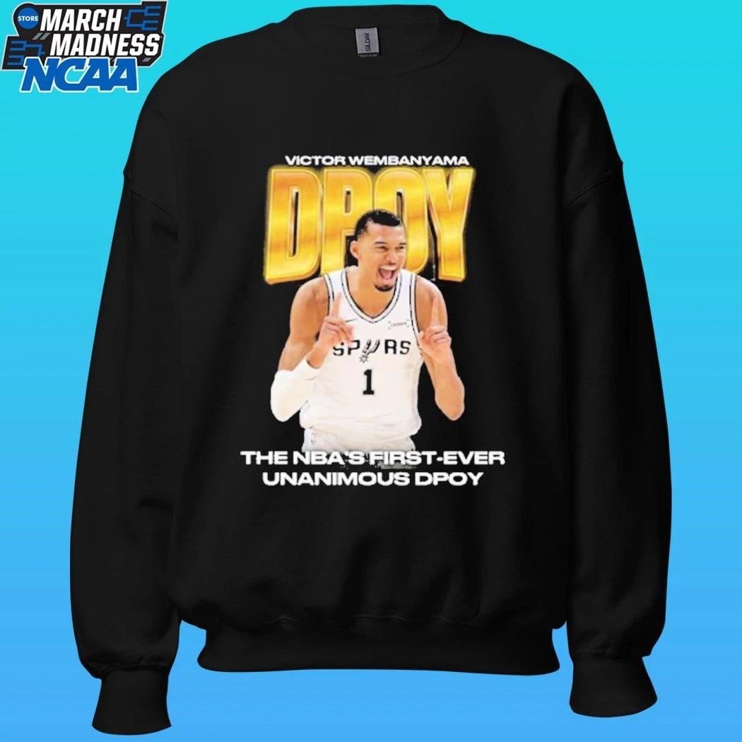 Dpoy Victor Wembanyama 2026 The Nba First-ever Unanimous Defensive Player Of The Year Shirt