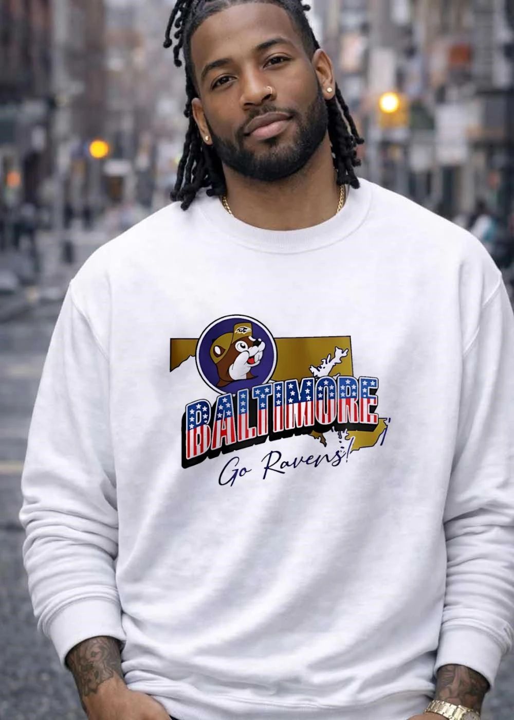 Baltimore Ravens x Buc-ee’s Patriotic map shirt