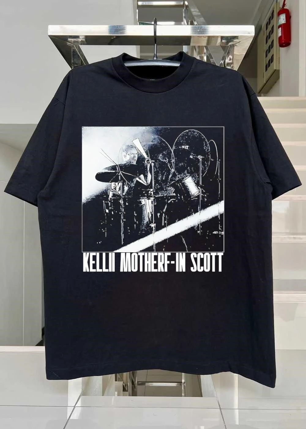 Kellii Motherf-In Scott Drummer Live Performance Graphic T-Shirt