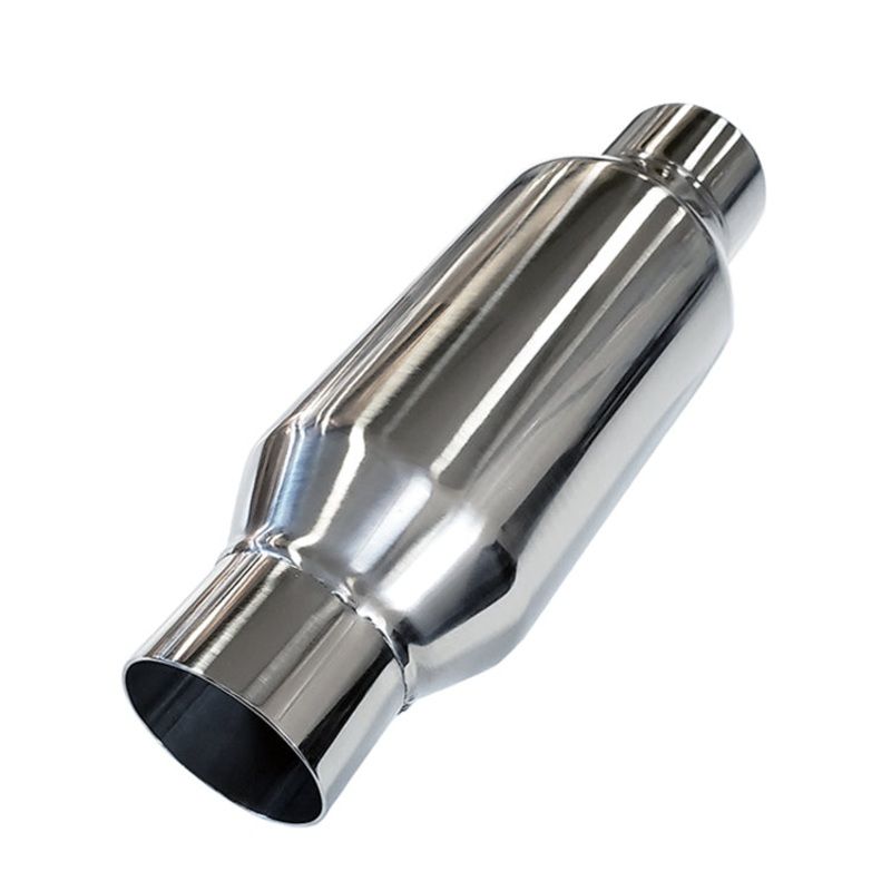 Bottle Style Resonator – 2.250″ Inlet/Outlet x 12″ Long – 304 Stainless
