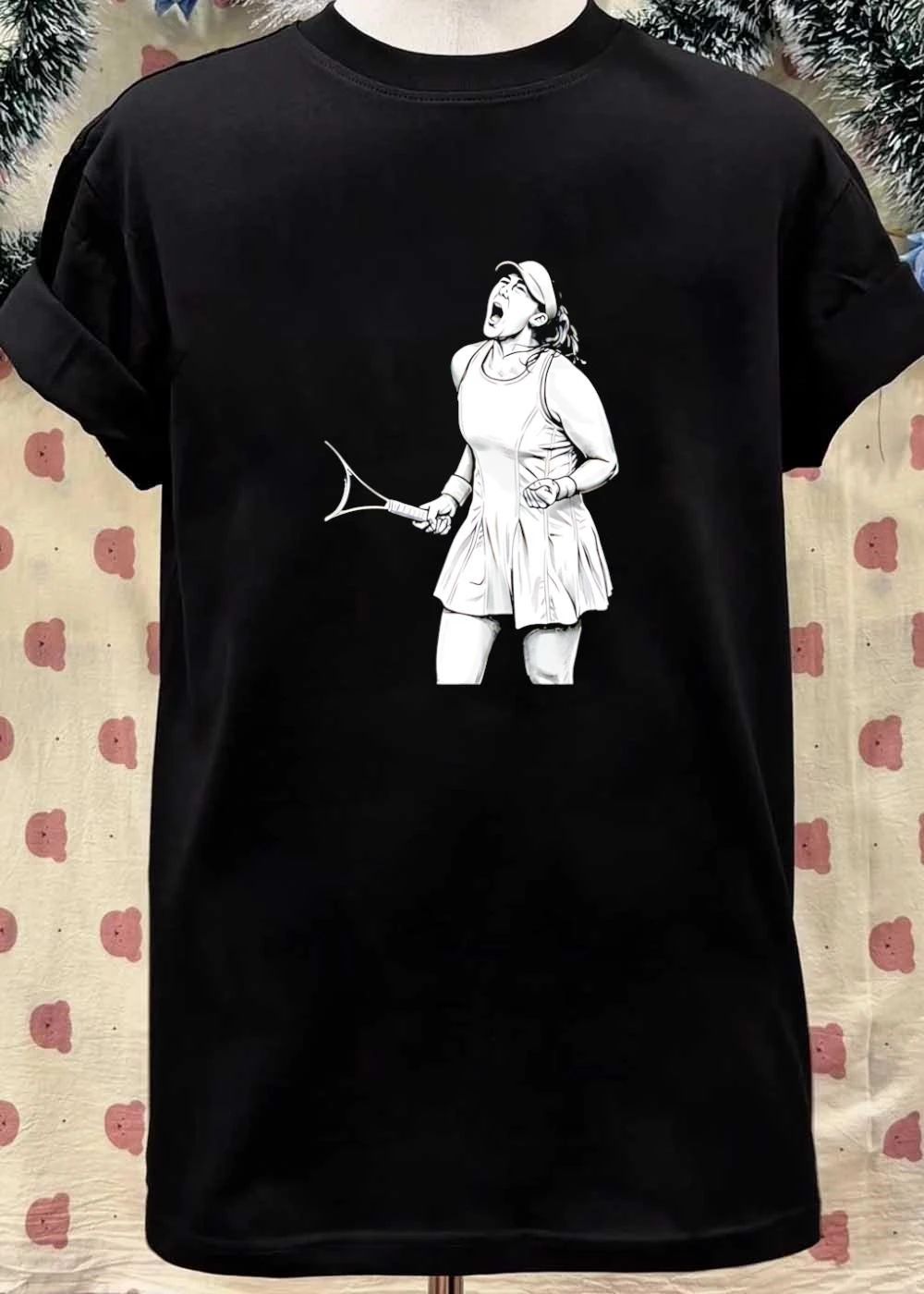 Tennis Player Celebrating Victory Power Grit Determination Unisex T-Shirt