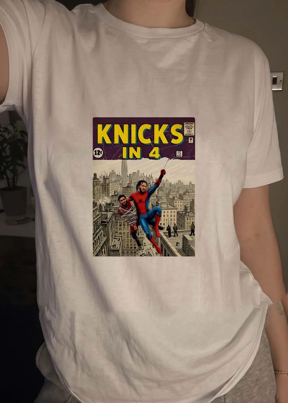 Knicks In 4 Derrick Rose Spider-Man Donovan Mitchell Basketball Shirt
