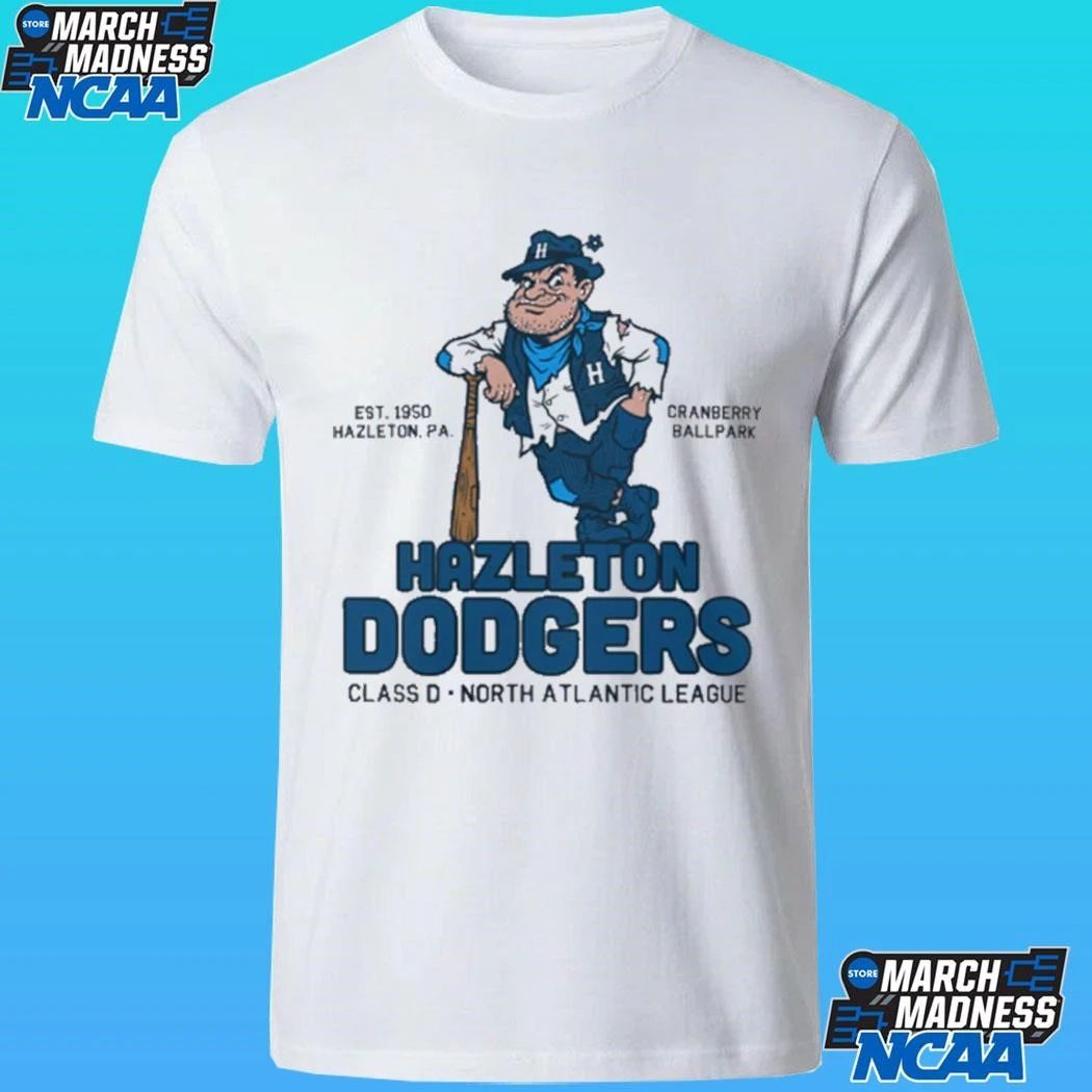 Hazleton Dodgers Baseball Class D North Atlantic League Est 1950 Hazleton Pa Cranberry Ballpark Shirt