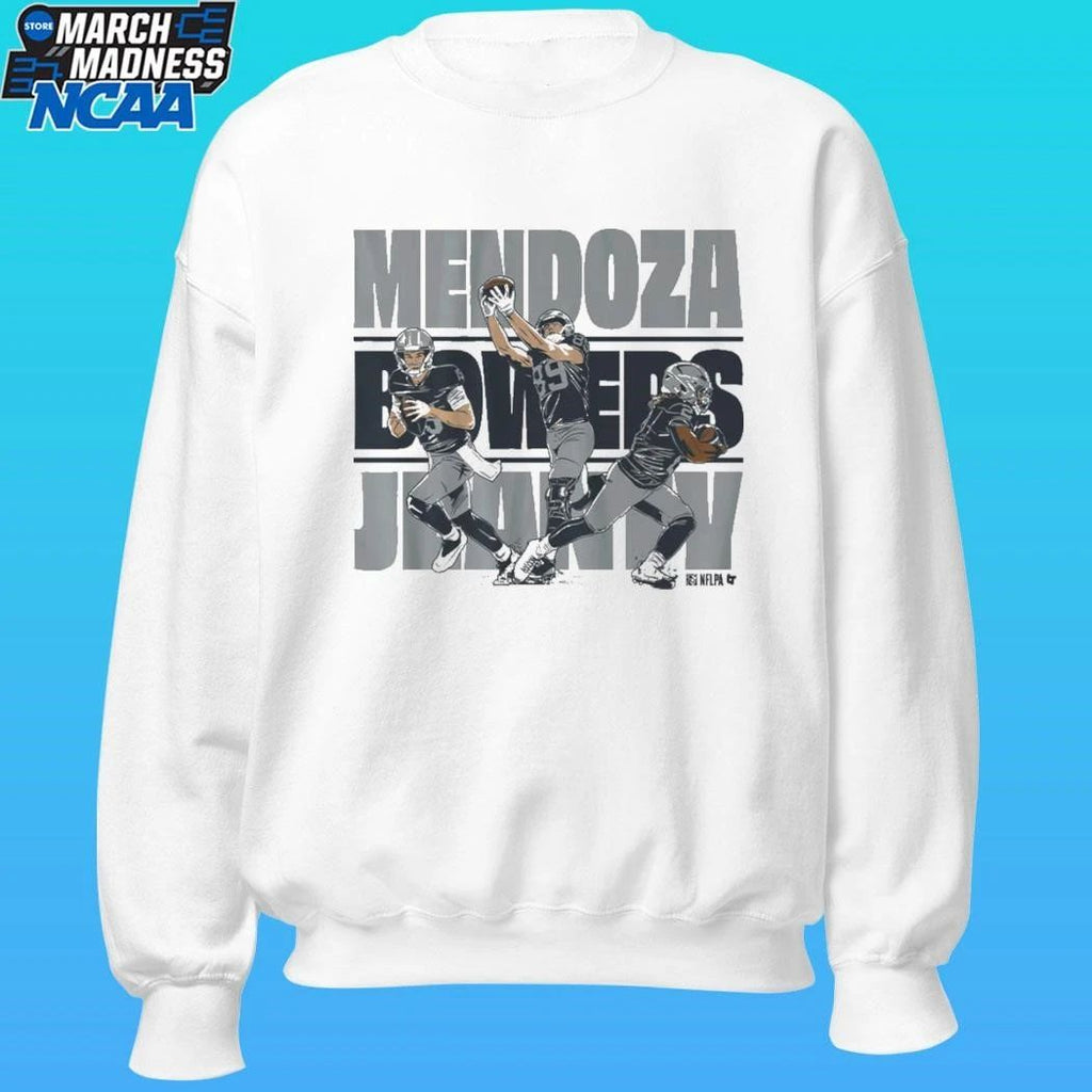 Fernando Mendoza Ashton Jeanty & Brock Bowers Las Vegas Trio Shirt