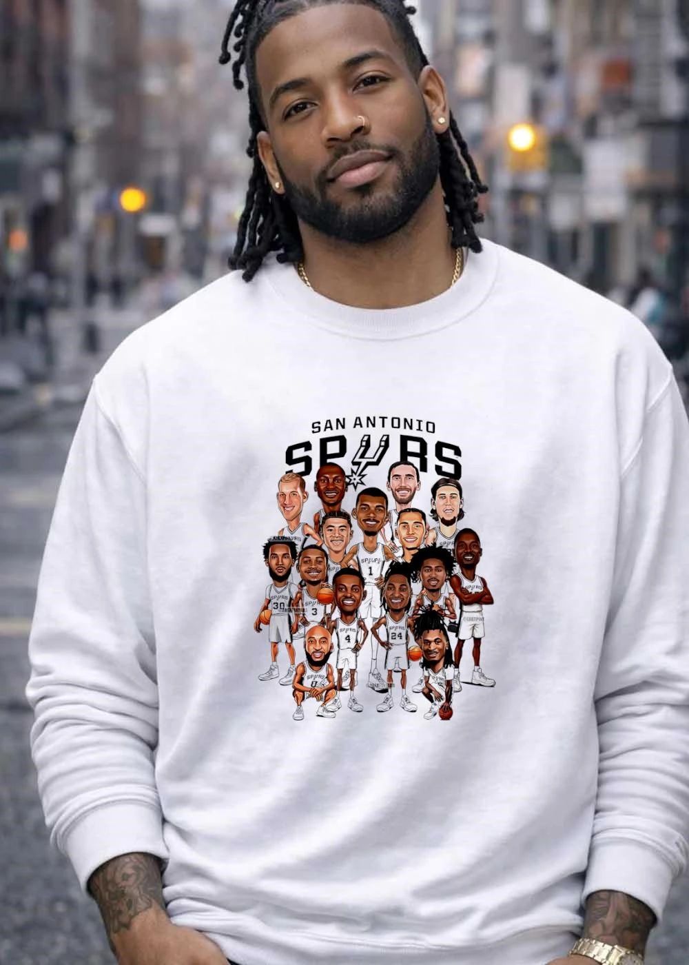 San Antonio Spurs 2024 Roster Caricature Players Shirt