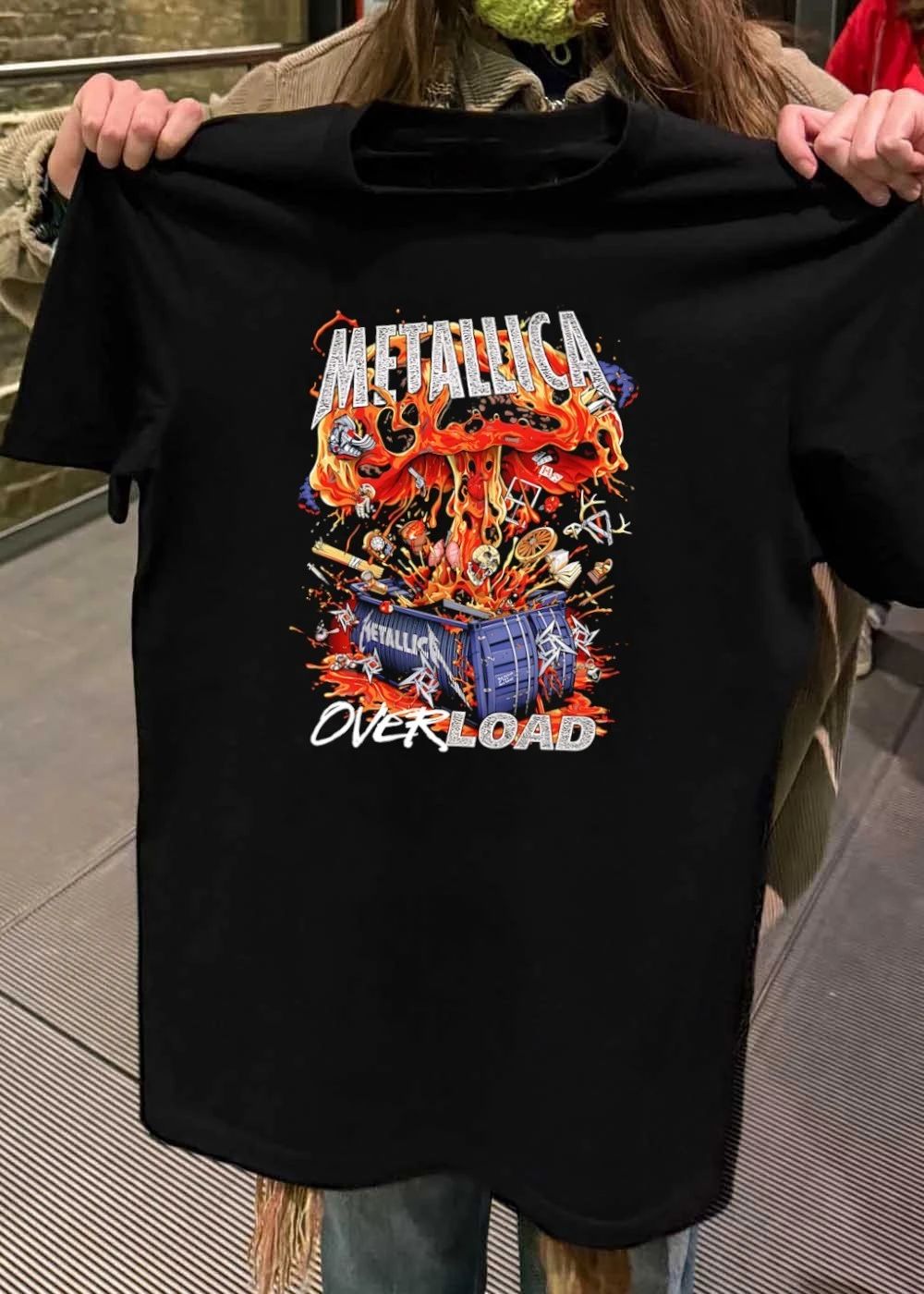 Metallica Overload with explosion and various items shirt