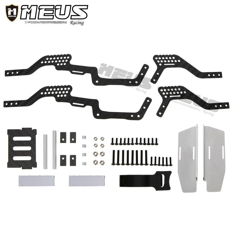 Meus Racing 1/18 RC Car Carbon Fiber LCG Chassis Frame Girder for TRAXAS TRX-4M 1/18 RC Crawler Car Upgrade Parts