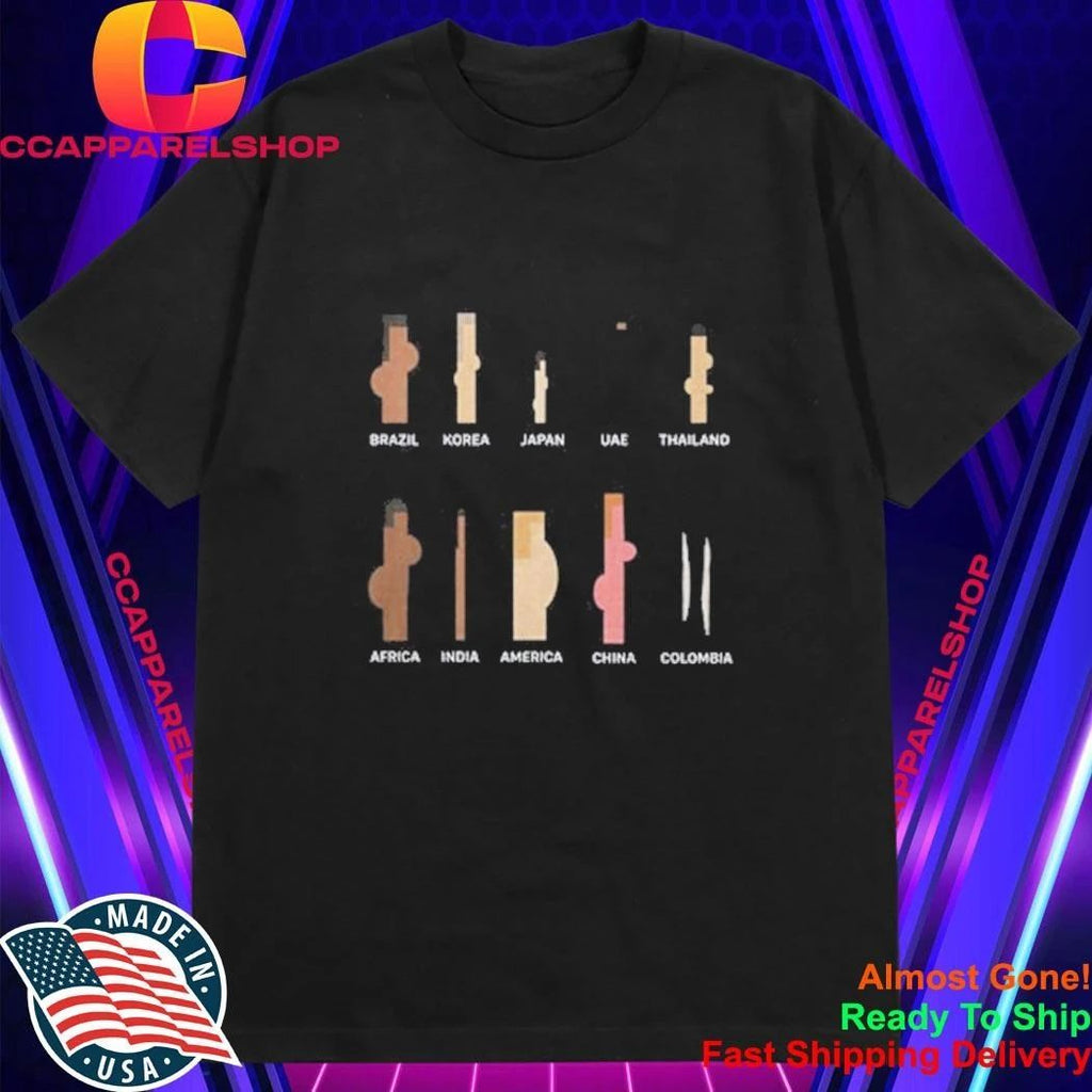 BRAZIL, KOREA, JAPAN, UAE, THAILAND, AFRICA, INDIA, AMERICA, CHINA, COLOMBIA Shirt