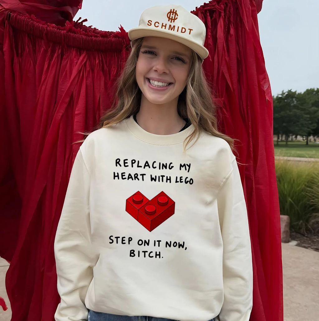 Replacing my heart with lego step on it now bitch shirt