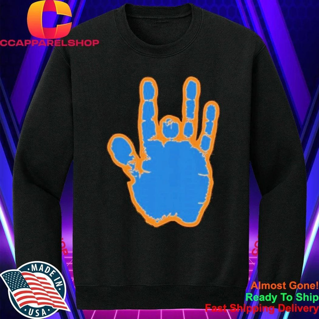 Jerry Garcia Blue And Orange Hand Shirt