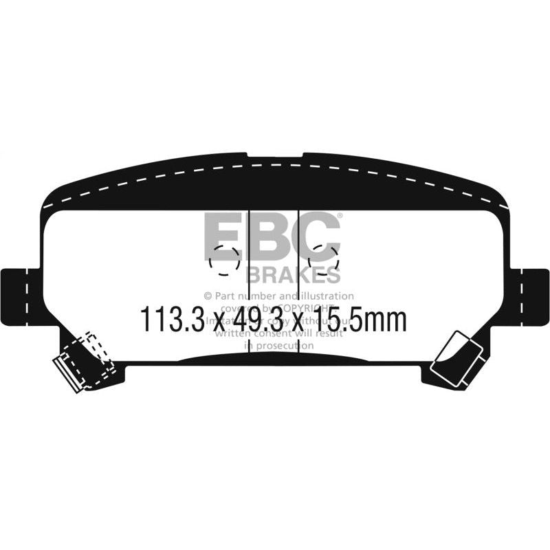 EBC 15+ Chevrolet Colorado 2.5 Ultimax2 Rear Brake Pads