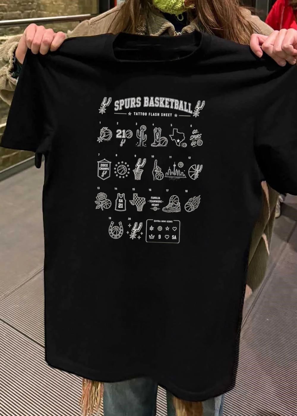 San Antonio Spurs Basketball Fan Ink Collection Shirt
