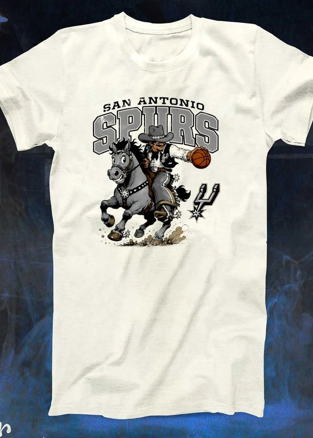 San Antonio Spurs Cowboy Riding Horse Basketball cartoon shirt