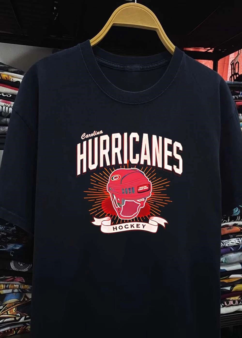 Carolina Hurricanes Hockey Red Helmet Racer shirt