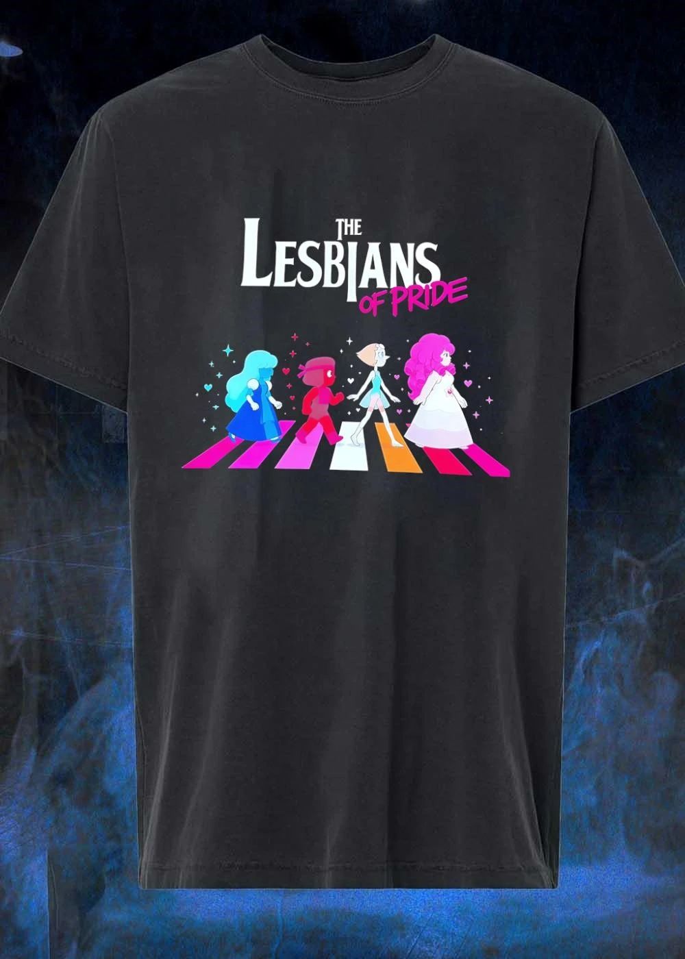 The Lesbians of Pride Steven Universe Characters Walking Abbey Road T-Shirt