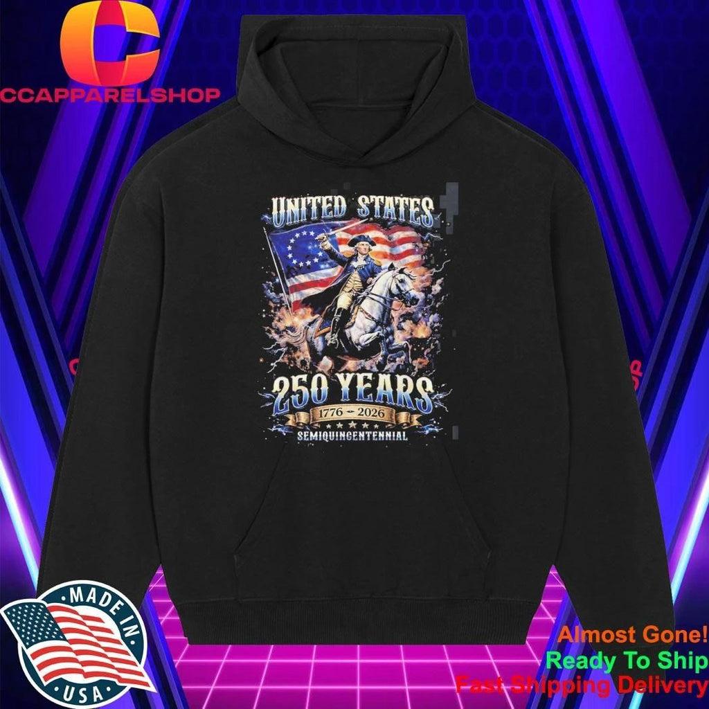 United States Of America USA 250 Anniversary 1776 2026 American Flag Semiquincentennial George Washington Shirt