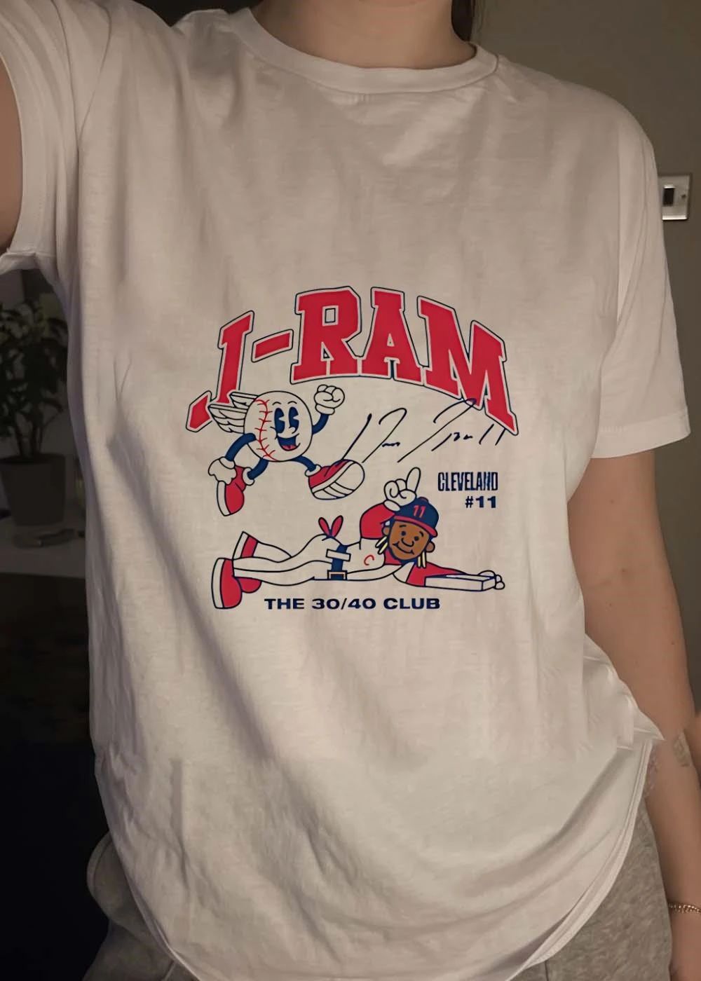José Ramírez Cleveland Guardians MLB I RAM Cleveland 11 the 30 40 club shirt