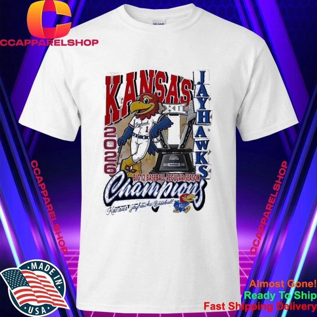 Kansas Jayhawks Baseball BIG 12 Regular Season Champions 2026 Jayhawk Shirt