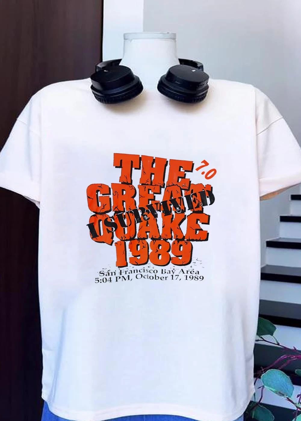 The Great Quake 1989 San Francisco Bay Area 5.04 PM October 17 1989 shirt