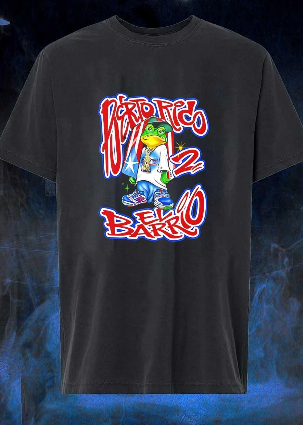 Puerto Rico El Barrio Frog Wearing Glasses shirt
